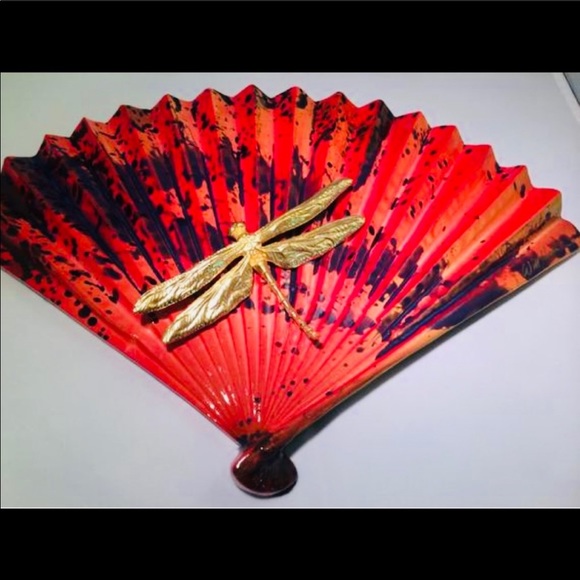 WILL HERRERA MAUI HAWAII BRONZE DRAGONFLY FAN SCULPTURE FINE CERAMIC DRAGONFLIES - Picture 6 of 6